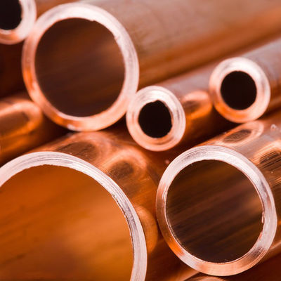 1M Sampai 12M Metal Non Ferrous Seamless Copper Tube Untuk Pendingin AC