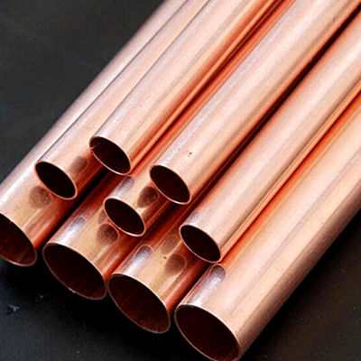 1M Sampai 12M Metal Non Ferrous Seamless Copper Tube Untuk Pendingin AC