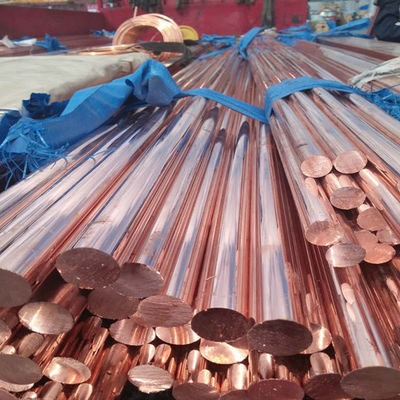 Merah ASTM B151M Batang Bulat Tembaga Batang Nikel Tembaga 6m 2m