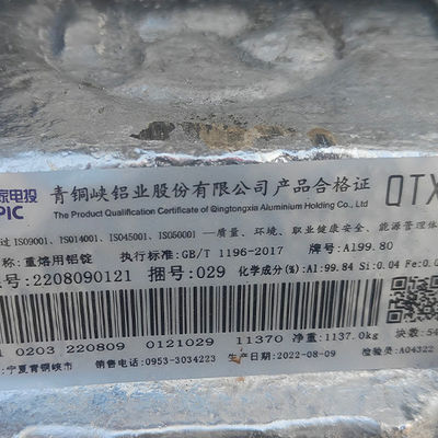 1060 1000 2000 Seri Ingot Aluminium Utama 6061 Bilet Aluminium 99,9 AL