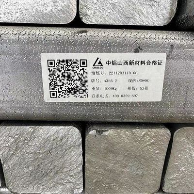 China Factory Sale perak putih a356.2 a7 99,7% 99,999% aluminium magnesium alloy ingot
