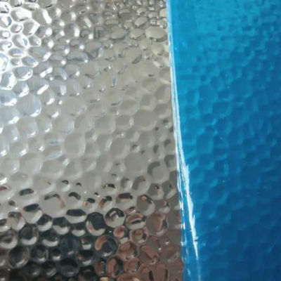 Cermin Lembar Aluminium Reflektif Stucco Hammer Pebble Embossed 200mm
