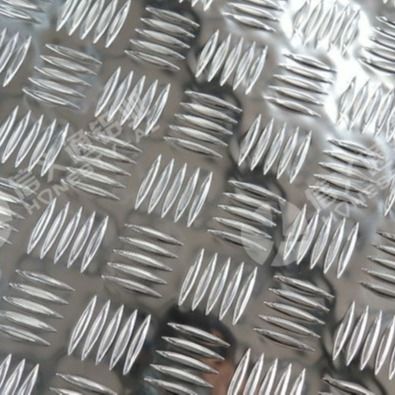 Plat berlian berkaris aluminium 3003 5052 6061 Lembar perforasi yang tergores